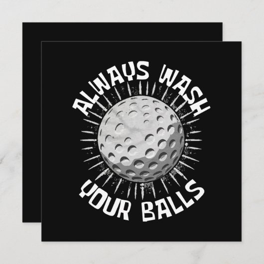 Grappig golf kaart (Voorkant / Achterkant)