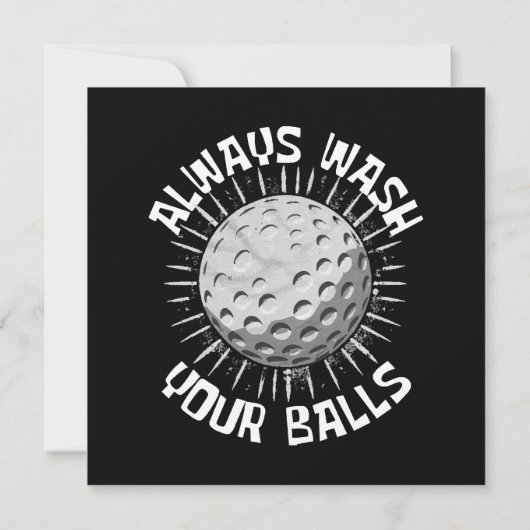 Grappig golf kaart (Achterkant)
