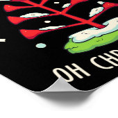 Grappig Golf Kerst Shirt Oh Kerst T-shirt Grappig Poster (Hoek)