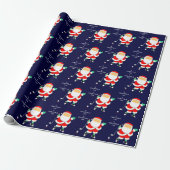 Grappig Golf Kerstmis Cadeaupapier (Uitgerold)