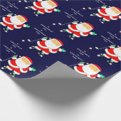 Grappig Golf Kerstmis Cadeaupapier (Hoek)