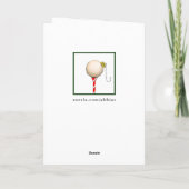 Grappig Golf Kerstmis Feestdagen Kaart (Achterkant)