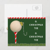 Grappig Golf Kerstmis Feestdagenkaart (Voorkant / Achterkant)