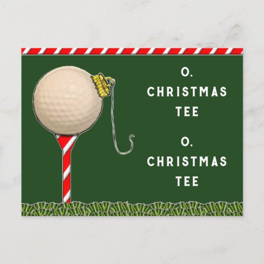 Grappig Golf Kerstmis Feestdagenkaart (Voorkant)