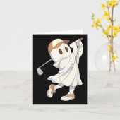 Grappig Golf Kostuum Halloween Ghost Spelen Graphi Kaart (Gele Bloem)