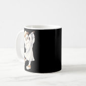 Grappig Golf Kostuum Halloween Ghost Spelen Graphi Koffiemok (Voorkant links)