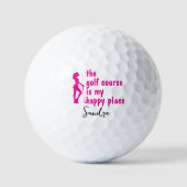 Grappig Golf My Happiness Lady thema Golfballen (Voorkant)