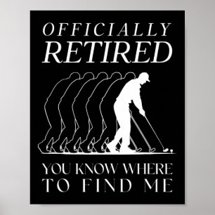 Grappig Golf Officieel Gepensioneerde Golfer Golfe Poster