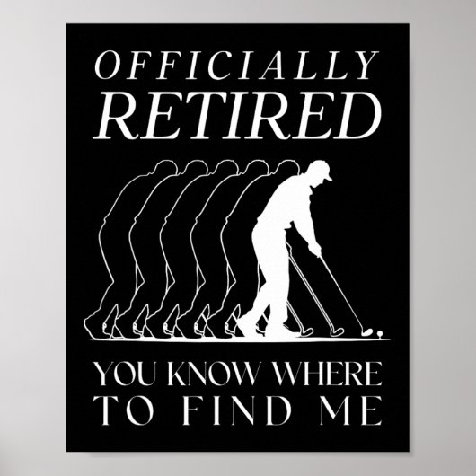 Grappig Golf Officieel Gepensioneerde Golfer Golfe Poster (Voorkant)