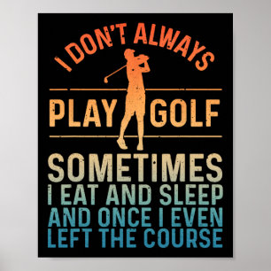 Grappig Golf ontwerp voor mannen vrouwen Golfspele Poster