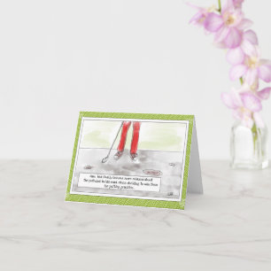 Grappig Golf "Putting In Potholes" Verjaardag Kaart