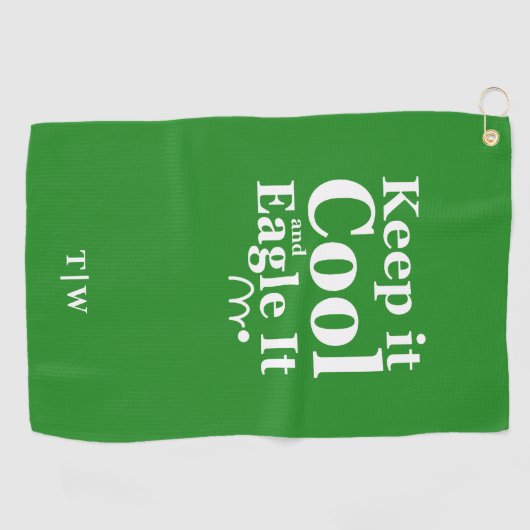 Grappig Golf Quote Houd het koel en adelaar het Golfhanddoek (Horizontaal)