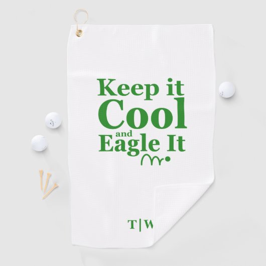 Grappig Golf Quote Houd het koel en adelaar het Golfhanddoek (Insitu)