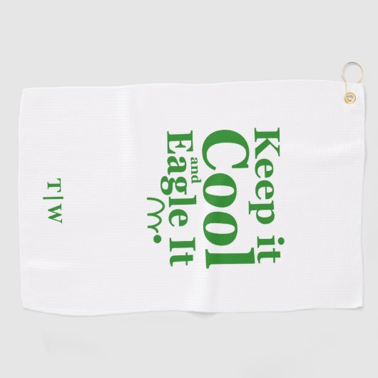 Grappig Golf Quote Houd het koel en adelaar het Golfhanddoek (Horizontaal)