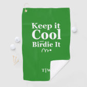 Grappig Golf Quote Houd het koel en Birdie het Golfhanddoek (Insitu)