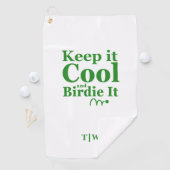 Grappig Golf Quote Houd het koel en Birdie het Golfhanddoek (Insitu)