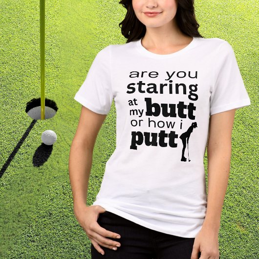 Grappig Golf Quote Staren op mijn Butt of hoe ik z Tri-Blend Shirt