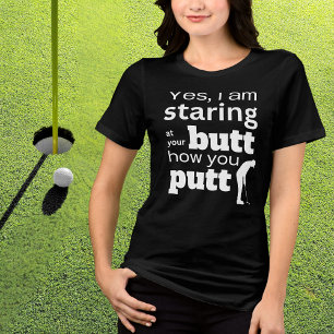 Grappig Golf Quote Staren op mijn Butt of hoe ik z Tri-Blend Shirt