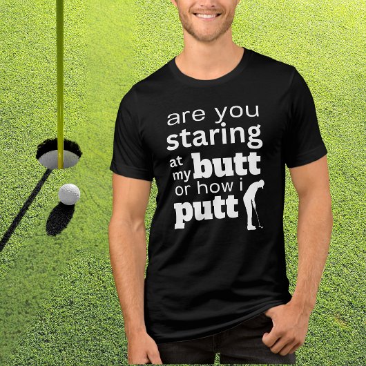 Grappig Golf Quote Staren op mijn Butt of hoe ik z Tri-Blend Shirt