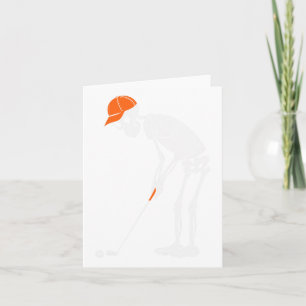 Grappig Golf Skeleton Golf Halloween Golfen Sport Kaart