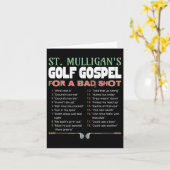 Grappig Golf St.Mulligan's excuses voor een slecht Kaart (Gele Bloem)
