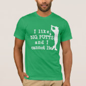 Grappig Golf T-shirt - Ik hou van Big Putts Pun T- (Voorkant)