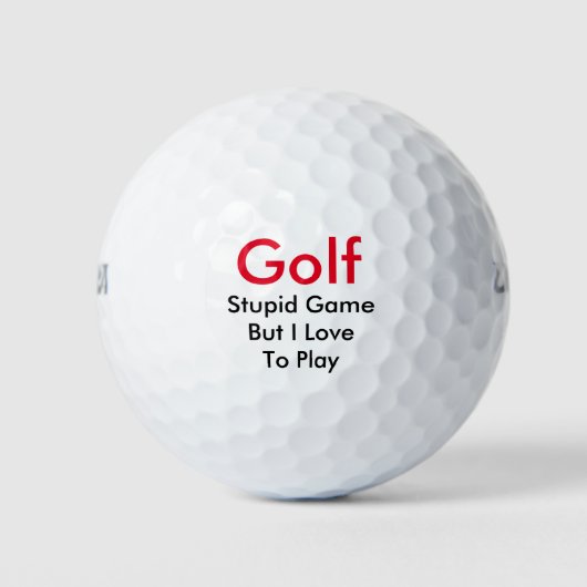 Grappig Golf Theme Gift Golfballen (Voorkant)