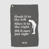 Grappig Golf Theme Quote Hook it, Slice it, Hit it Golfhanddoek (Voorkant)