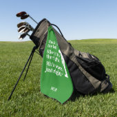 Grappig Golf Theme Quote Hook it, Slice it, Hit it Golfhanddoek (Groen)
