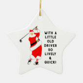 Grappig golf vakantiegeschenk keramisch ornament (Voorkant)