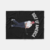 Grappig Golf van Amerika Donald Trump Pun Fleece Deken (Voorkant (Horizontaal))