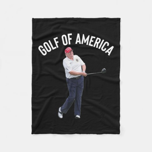 Grappig Golf van Amerika Donald Trump Pun Fleece Deken (Voorkant)