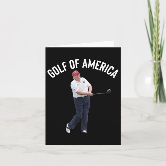 Grappig Golf van Amerika Donald Trump Pun Kaart (Voorkant)