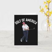 Grappig Golf van Amerika Donald Trump Pun Kaart (Gele Bloem)