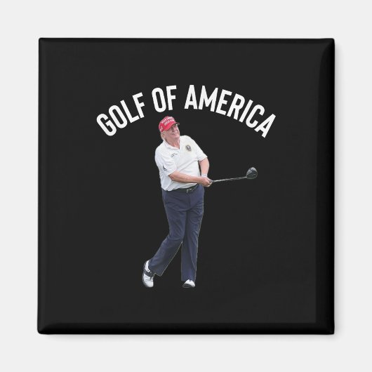 Grappig Golf van Amerika Donald Trump Pun Magneet (Voorkant)