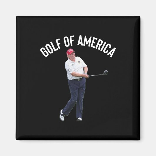 Grappig Golf van Amerika Donald Trump Pun Magneet (Voorkant)
