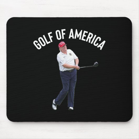 Grappig Golf van Amerika Donald Trump Pun Muismat (Voorkant)
