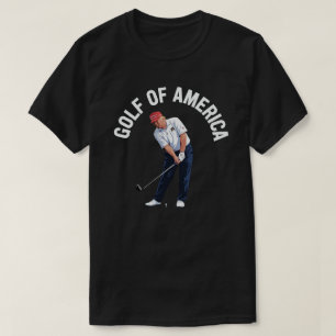 Grappig Golf Van Amerika Donald Trump T-Shirt