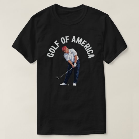 Grappig Golf Van Amerika Donald Trump T-Shirt (Design voorkant)