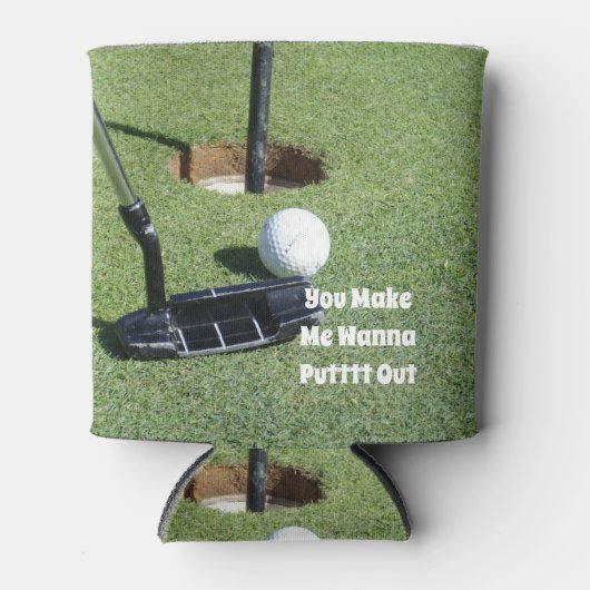 Grappig golf wil eruit zetten, blikjeskoeler (Voorkant)