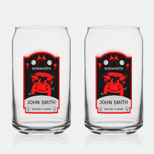 Grappig golfcadeau voor beginners blikvorm glas (Voorkant)