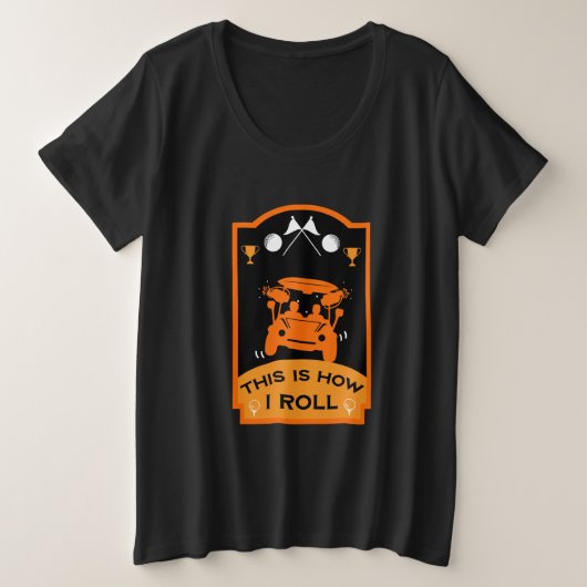Grappig golfcadeau voor beginners grote maat t-shirt (Design voorkant)