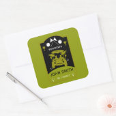 Grappig golfcadeau voor beginners vierkante sticker (Envelop)