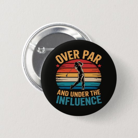 Grappig Golfdrinken Ronde Button 5,7 Cm (Voorkant /achterkant)