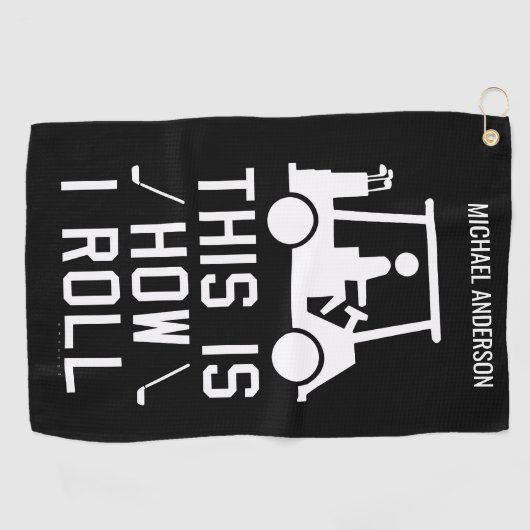 Grappig golfen Dit is hoe ik roll aangepaste golfe Golfhanddoek (Horizontaal)