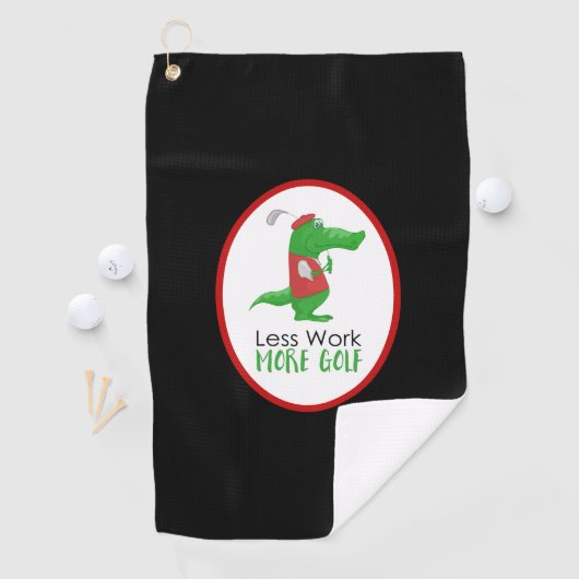 Grappig Golfen Gator Minder Werk Meer Golf Golfhanddoek (Insitu)