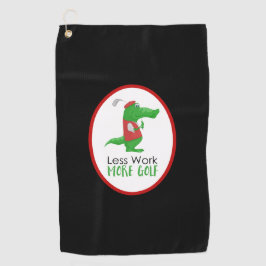 Grappig Golfen Gator Minder Werk Meer Golf Golfhanddoek