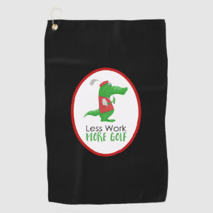 Grappig Golfen Gator Minder Werk Meer Golf Golfhanddoek