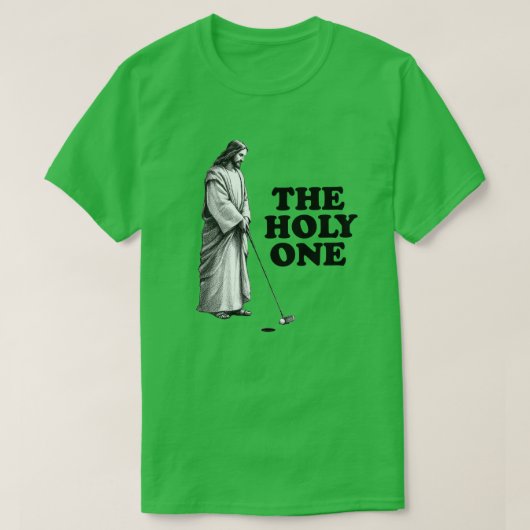 Grappig golfen Jezus de Heilige T-shirt (Design voorkant)