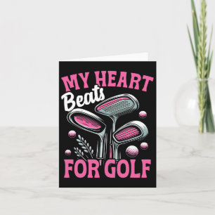 Grappig Golfen voor vrouwen Golfer - Mijn hart klo Kaart